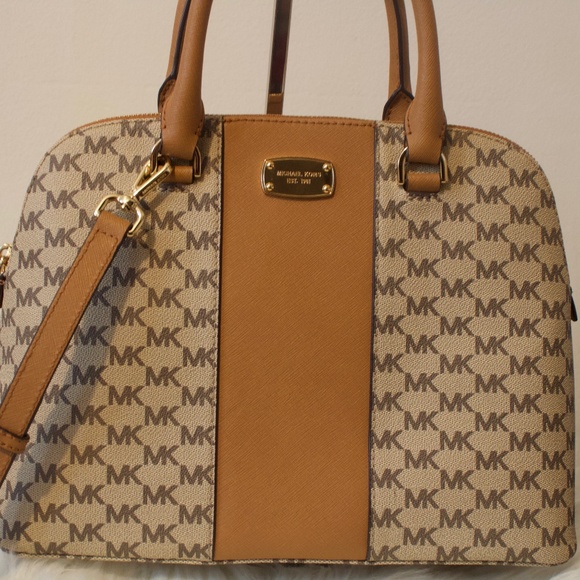 MICHAEL Michael Kors Handbags - MichaelKors Center Stripe Cindy Large Dome Satchel